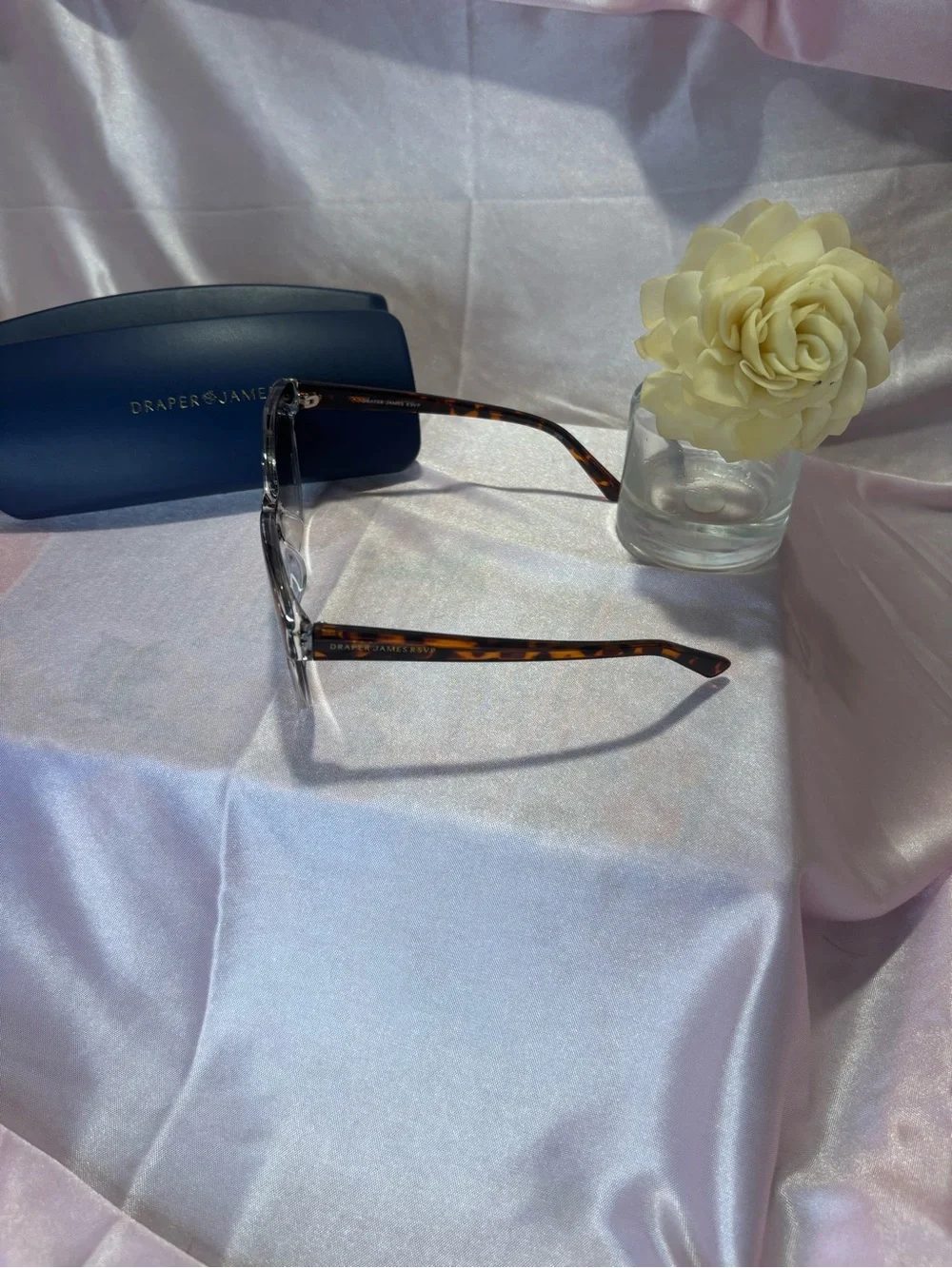 Draper James Tortoiseshell to Clear Gradient Frame Sunglasses